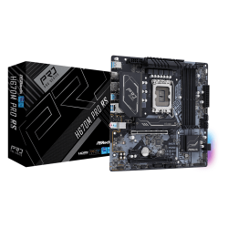 ASROCK H670M Pro Rs Lga 1700 Intel H670 Ddr4 Micro Atx PCie 4.0 Motherboard (CD76060) In Black