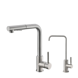 STYLISH K130Sk147S Single Handle Pull Down Kitchen Faucet With Cold Water Tap In Stainless Steel