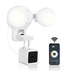 WASSERSTEIN 3-In-1 Wired Smart Floodlight, Charger And Mount Compatible \w Wyze Cam V3, 1500 Lumens - \w Motion Sensor And Timer Control (Wyze