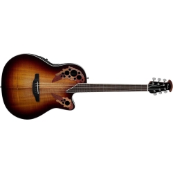 OVATION Refurbished (Excellent) - Celebrity Elite Plus Super Shallow Acoustic-Electric Guitar - Dark Burst