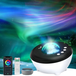 HLD Galaxy Star Night Light Projector for Bedroom, Luxonic Aurora Light Projector Compatible With Alexa & Smart App Noise In White