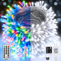 HLD Lomotech Color Changing Christmas Lights, 300Led 98Ft Fairy String Lights With Remote And Timer Function, 11 Modes Waterproo