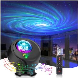 HLD Galaxy Light Projector - Aurora Projector Star Projector \w Remote Control, Timer & Bluetooth Speaker, Starry Night Light Projector Galaxy