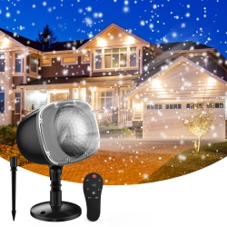 HLD Christmas Snowfall Projector Lights, Holiday Projector Lights Waterproof Snow Flurries Landscape Spotlight With Remote for X