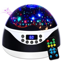 HLD Night Lights With Music & Timer, Mokoqi Star Light Constellation Projector, Sound Machine for Baby Sleeping, Gifts for Girls Bo