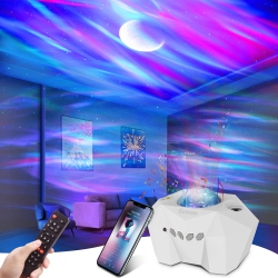 HLD Aurora Star Light Projector With Moon, Galaxy Lights Projector With Remote Control, Night Sky Light Projector Built-In Bluet