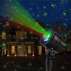 HLD Christmas Projector Lights, Led Waterproof Christmas Laser Lights Landscape Spotlight And Green Star Show With Remote De In Red