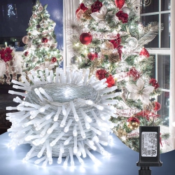 HLD Led Christmas Lights Indoor Outdoor, 76 Feet 200 Led 8 Modes Fairy String Lights With Timer, Connectable, Christmas Twinkle