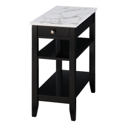 CONVENIENCE CONCEPTS Newport Park Lane One-Drawer Tv Stand With Cabinets And Shelves In Wood In Ivory