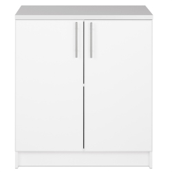 PREPAC CANADA Prepac Elite Engineered Wood Base Cabinet With Melamine Countertop In White