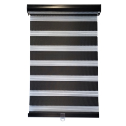 ITY INTERNATIONAL Ity Olivia Stone - Alternating Shade Window Shade 90" X 84" Cordless In Black