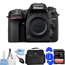NIKON D7500 Dslr Camera (Body Only) 1581 - 7PC Accessory Bundle
