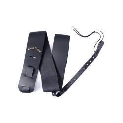 GOLD TONE Ls Leather Cradle Strap - In Black