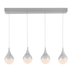 ARTIKA Glitzer Modern Pendant Light Fixture, Chrome