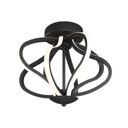 ARTIKA Meridian Modern Flush Mount Ceiling Light Fixture In Black