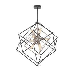 ARTIKA Imperium Modern Mid-Century Chandelier, Brushed Nickel