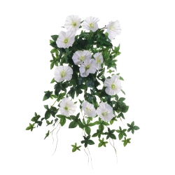 ALLSTATE Morning Glory Artificial Floral Hanging Bush Spray- 20" - Cream