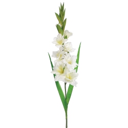 ALLSTATE Gladiolus Artificial Floral Spray - 36.5" - In White