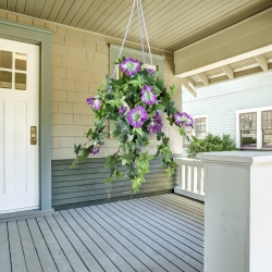 ALLSTATE Petunia Artificial Floral Bush Spray - 20" - In Purple