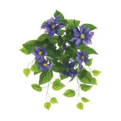 ALLSTATE Artificial Morning Glory Floral Hanging Bush Spray - 20" - In Purple