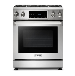 THOR KITCHEN 30 Inch Tilt Panel Professional Gas Range - Model Trg3001