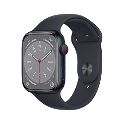 APPLE Watch Series 8 [Gps + Cellular 45Mm] Smart Watch W/ Midnight Aluminum Case With Midnight Sport Band - M/l. In Multicolor