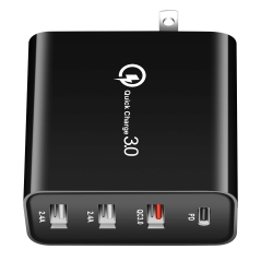 SUPERSHIELD 48W Pd Fast Wall Charger Qualcomm Qc3.0 Charging Adapter Multi 4 Ports Pd30W Qc18W Fast Power Wall Plug Cell Phone Chargers Iphone