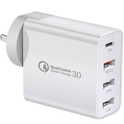 SUPERSHIELD USB C Charger, Wall Plug Qc3.0 48W Pd Fast Charging Multi 4 Ports Pd30W Qc18W Fast Cell Phone Chargers Iphone 14/13/12/11/pro