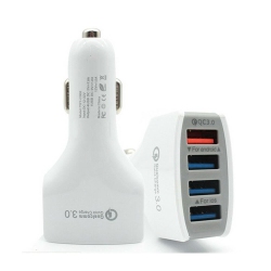 SUPERSHIELD USB Car Charger 4 USB Port Qualcomm Qc 3.0 Fast Charging Multi Car Chargers Adapter for Android Ios