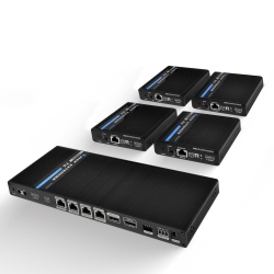 OREI 1X4 4K HDMI Extender Splitter Over Single Cat6/7 Up to 230 Ft - Ipcolor Technology – 18 GBps, \w Ir Functionality, Rs-232, Edid (Uhd14-Ipc230-K)