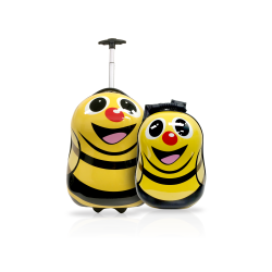 TUCCI Busybee Kids 16"luggage With 13"backpack - Hardside Wheeled Carry-On Rolling Luggage - 2 PCs Luggage Set for Kids