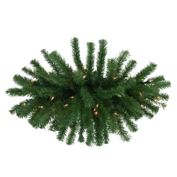 NORTHLIGHT Pre-Lit Dorchester Pine Artificial Christmas Swag - 28" - Clear Lights