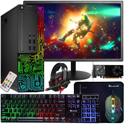 DELL Refurbished (Good) - Gaming Optiplex Desktop RGB Computer PC, Intel Core I5, Gt 1030 2GB, 16GB Ram, 512GB SSD, 24 Inch Monitor, Keyboard Mouse
