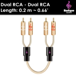RADIQUE AUDIO Series Dual Rca - Dual Rca Cable - 0.2 M In Gold