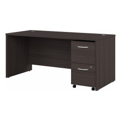 BBF Studio C 66W Office Desk And Mobile File Cabinet In Storm - Engineered Wood In Gray