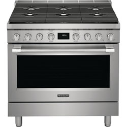 Frigidaire Professional 36" 4.4 Cu. Ft. True Convection 6-Burner Dual Fuel Range (PCFD3670AF) -Stainless