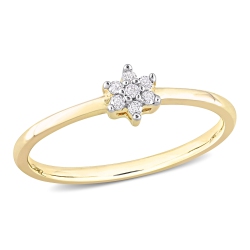 AMOUR Diamond Accent Promise Ring Silver - Size 8 In Yellow