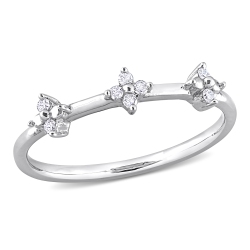 AMOUR 1/10 Ct Tw Diamond Promise Ring - Size 7 In Silver
