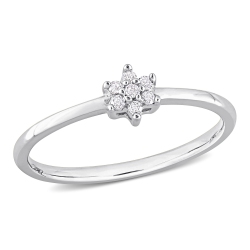 AMOUR Diamond Accent Promise Ring - Size 8 In Silver