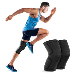 BLUE-JAY 2PCs Knee Sleeve Compression Brace Support for Sport Joint Arthritis Pain Relief