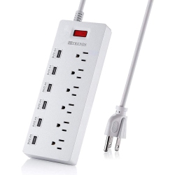GENERIC Power Bar, Power Strip Surge Protector 6 Outlets With 6 USB Charging Ports, 1625W/13A Multiplug for Multiple Devices
