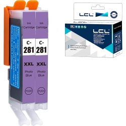 GENERIC Compatible for Canon Cli-281 Cli-281Xl Cli-281Xxl (2-Pack Photo Blue) Ink Cartridge for Canon Pixma Ts8120 Ts9120