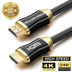 YELLOW-PRICE 4K High Speed HDMI 2.0 Cable, 3D, Uhd, HDr, 1080P, 2160P, Ethernet, Audio Return