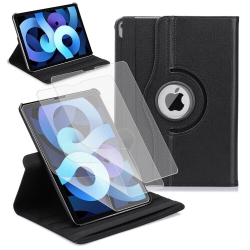 YELLOW-PRICE Rotating Multi-Angle Viewing Folio Stand Cover & Matte Pet Film for Ipad Air 4Th