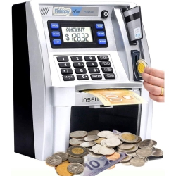 FISHBOY Canadian Dollars Atm Savings Piggy Money Bank Machine