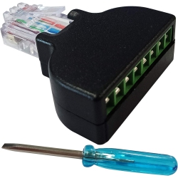 GENERIC Rj45 Male Plug to 8P 8C Female Bolt Screw Type Termina Ethernet Plated Net Network Plug Cable Av Cctv In Gold