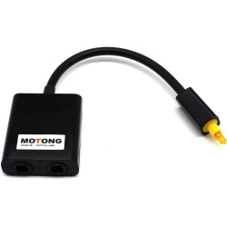 GENERIC Toslink Digital Optical Audio Splitter Adapter 1 In 2 Out(Black)
