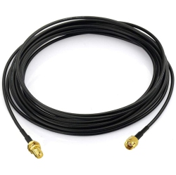 GENERIC Rp-SMA Male to Rp-SMA Female Bulkhead Mount Rg174 Wifi Antenna Extension Coaxial Cable 5M 16.5 Feet for Wifi