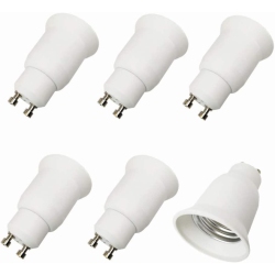 GENERIC 6PCs Bulb Holder Gu10 to E27 Adapter Converter - Gu10 to E26 Led Bulb Base Socket