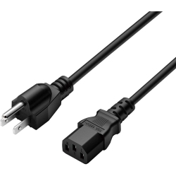 GENERIC 3 Prong Universal Power Cord Cable Fit for Vizio Brother Lenovo Personal Computer, PC Monitor, Bravia Smart Tv